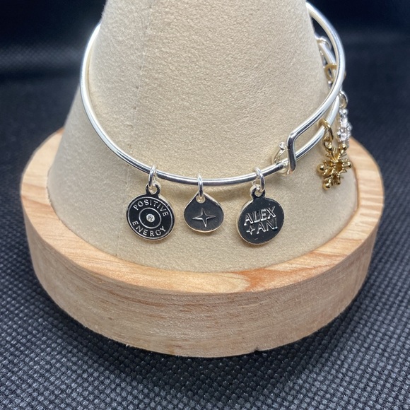 Alex and Ani❄️Snowflake❄️Multi-Charm Bangle/Two-Tone/NWOT - Picture 3 of 5